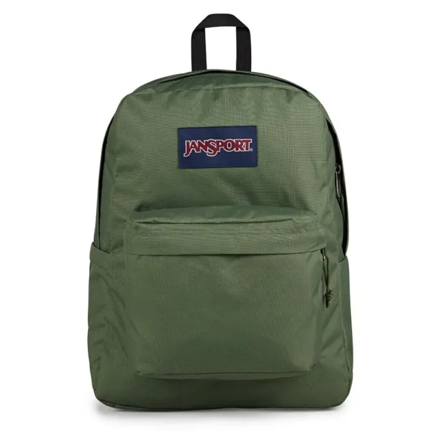 【JANSPORT】Superbreak後背包 後背包 運動包 雙肩背包 綠(JS0A4QUEKM1)