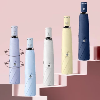 【Coloxy】記憶完美瞬收防曬傘 傘面不皺 UPF50+黑膠遮陽超輕量自動傘 快速捲收迷你傘 摺疊晴雨傘
