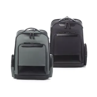 【Samsonite 新秀麗】JEFFERY 質感拼接時尚商務多功能筆電後背包/雙肩包/包包15.6吋(多色可選)