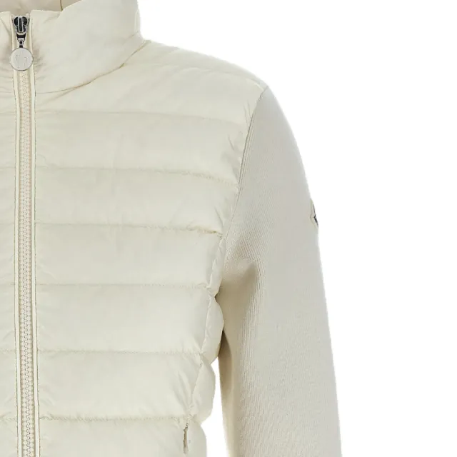 【MONCLER】女款 前襟羽絨羊毛拼接外套-象牙白色(2號USA-M、3號USA-L)