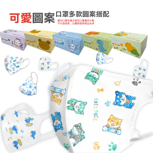 【淨新】4盒組-3D醫療級兒童寬耳立體口罩(200入/四盒/3D兒童立體寬耳口罩 防護醫療級/防飛沫/灰塵)