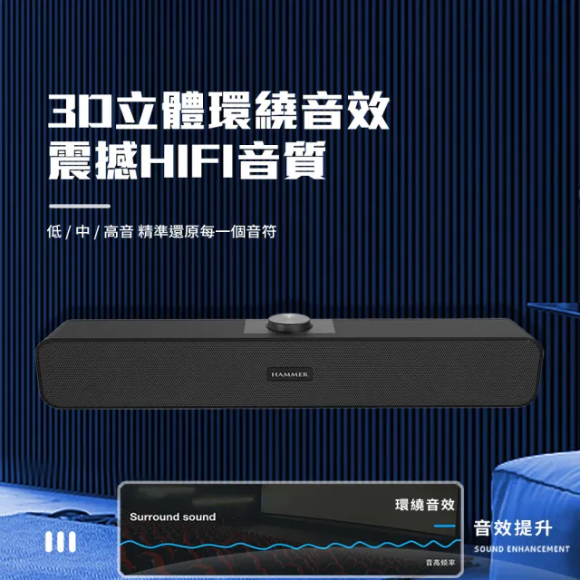 【INTOPIC】音盾雙模式聲霸/藍芽喇叭 SP-HM-SBR230(USB/BT雙模式連線)
