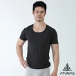 【ATUNAS 歐都納】男款零著感抑菌抗臭涼感短袖內著衣(A1UCGZ01M黑/輕薄貼身/透氣乾爽/吸濕排汗)