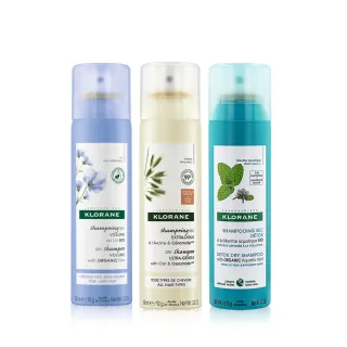 【KLORANE 蔻蘿蘭官方直營】任選2入乾洗髮噴霧150ml(澎鬆修護/涼感)
