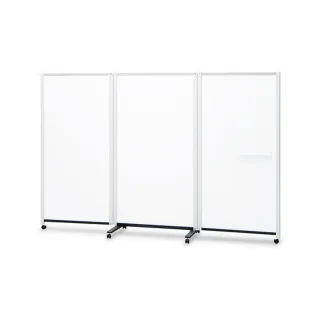 【PLUS 普樂士】雙面三連式移動式屏風白板2456×1643mm