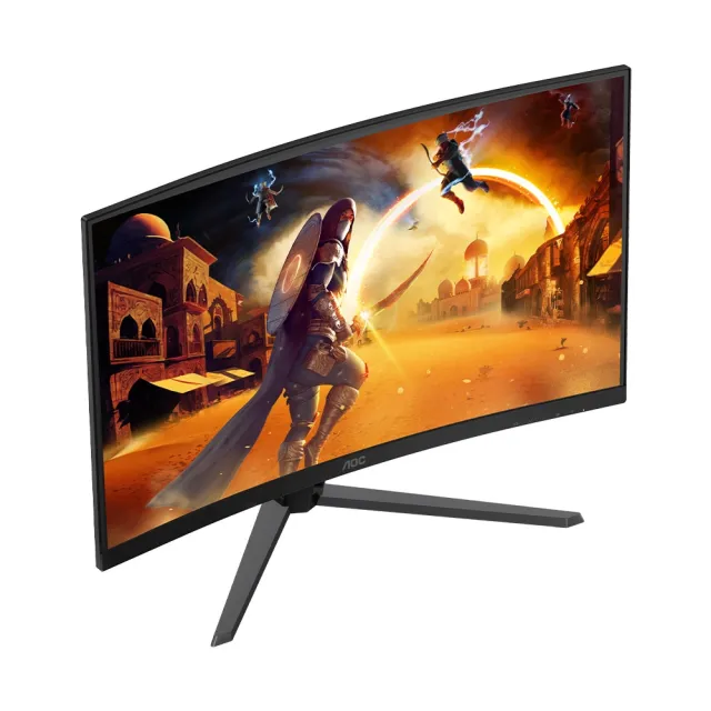 【AOC】雷蛇有線電競滑鼠組★CQ32G4E HDR曲面電競螢幕(32型/2K/180Hz/0.5ms/VA)