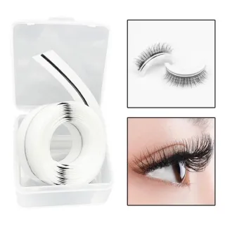 【重複使用】超黏可裁剪假睫毛膠條1m(防水 自黏 溫感 延伸膠帶 化妝工具 果凍膠條 睫毛膠水)