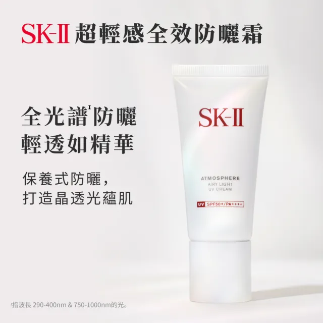 【SK-II官方直營】1+1 光蘊恆璨煥亮精華30ml+新防曬 30g(全新淡斑亮白小燈泡精華液/新品/術後保養)