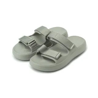 【KANGOL】魔鬼氈腳床式拖鞋 灰綠 男女鞋 64551621