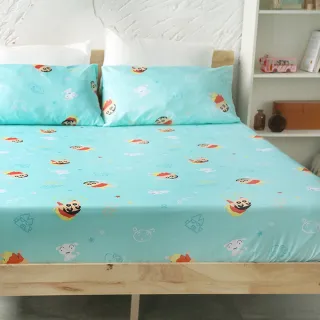 【Norns】蠟筆小新塗鴉100%天絲寢具-雙人加大床包枕套組(Tencel天絲™萊賽爾纖維 吸濕排汗 寢具 床包)