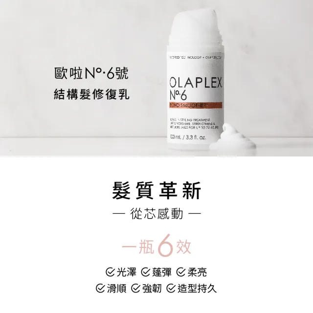 【OLAPLEX 歐啦】6號結構免沖洗修復乳100ml(歐拉)