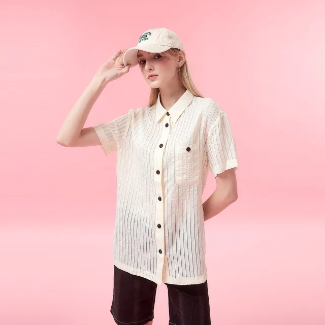 【ICHE 衣哲】Cop.Copine法式開襟短袖襯衫上衣