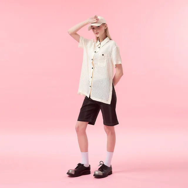 【ICHE 衣哲】Cop.Copine法式開襟短袖襯衫上衣