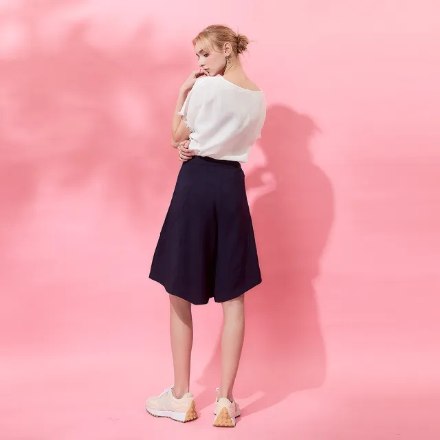 【ICHE 衣哲】Cop.Copine法式簡約波浪飄逸傘擺造型百搭褲裙