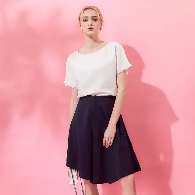 【ICHE 衣哲】Cop.Copine法式簡約波浪飄逸傘擺造型百搭褲裙