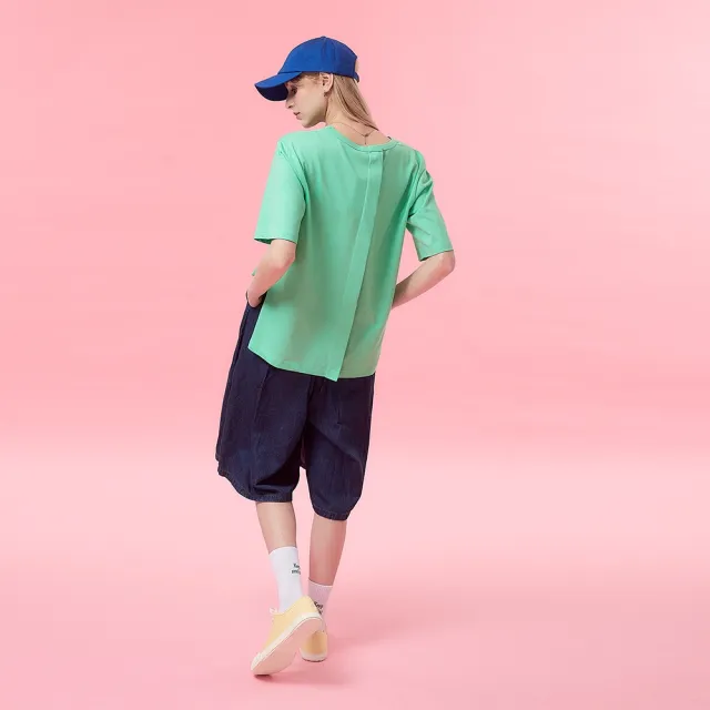 【ICHE 衣哲】Cop.Copine法式簡約丹寧雙打摺挺版褲裙設計造型寬褲