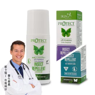 【紐西蘭Skin Technology】Protect 15%派卡瑞丁 Picaridin 瑞斌長效防蚊滾珠-60ML(花香 / 無香精)