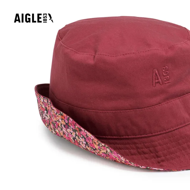 【AIGLE】LIBERTY 有機棉雙面圓盤帽｜AG-NAM43A022 印花紅(LIBERTY 有機棉 雙面漁夫帽 圓盤帽 遮陽帽)