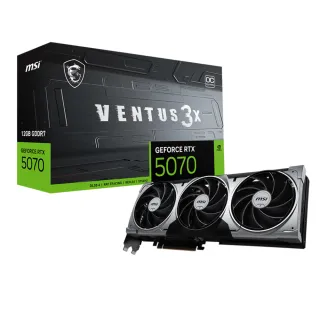 【MSI 微星】卡+電源 組合★GeForce RTX 5070 12G VENTUS 3X OC 顯示卡+A750BN