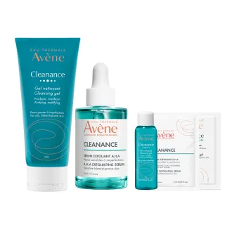 【Avene 雅漾官方直營】控油清爽煥膚組(抗痘毛孔緊緻精華液+洗面乳)