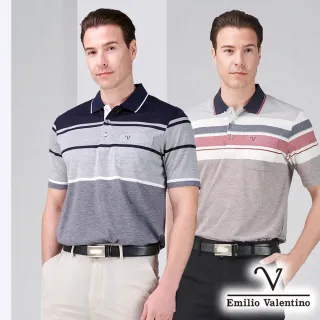 【Emilio Valentino 范倫鐵諾】男款 舒適透氣 短袖polo衫 男上衣 口袋 棉質 台灣製(多款選)