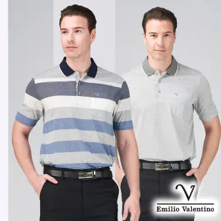 【Emilio Valentino 范倫鐵諾】男款 舒適透氣 短袖polo衫 男上衣 口袋 棉質 台灣製(多款選)