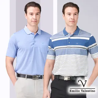 【Emilio Valentino 范倫鐵諾】男款 舒適透氣 短袖polo衫 男上衣 口袋 棉質 台灣製(多款選)