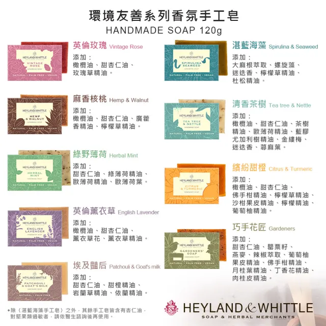 【H&W 英倫薇朵】精油香氛皂 120g(多款任選)
