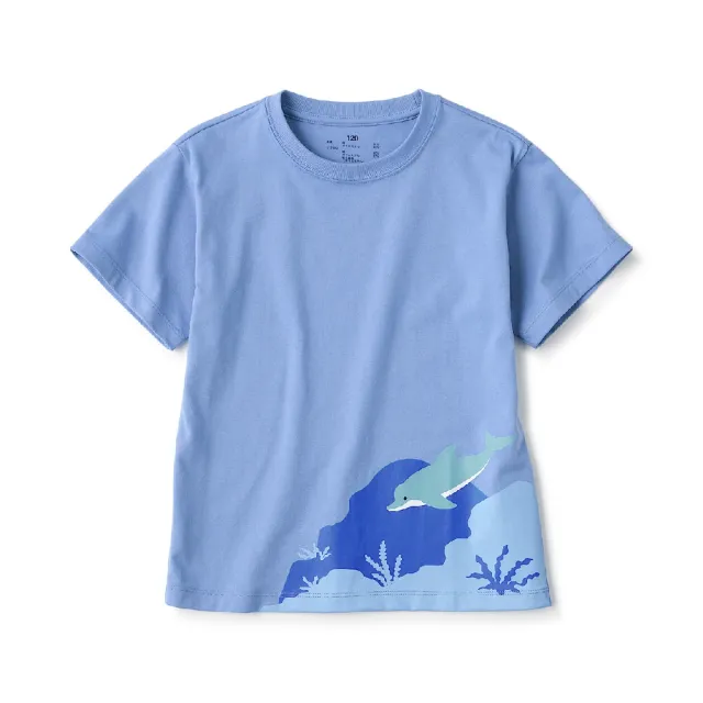【MUJI 無印良品】兒童天竺印花短袖T恤(共5色)