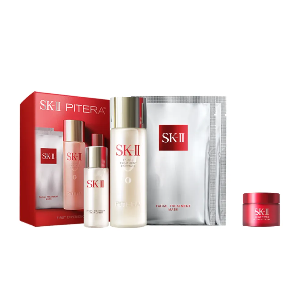 【SK-II官方直營】青春露體驗新客組套裝(青春露75ml+亮采化粧水30ml+青春敷面膜2片/新客入門首選/送禮)