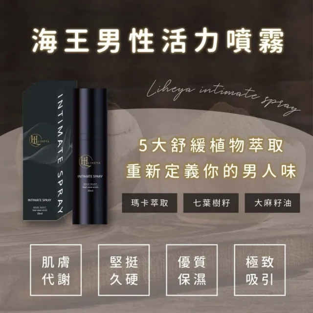 【LIHEYA 黎禾雅】海王熱浪情慾活力噴霧(男士活力私密噴霧)