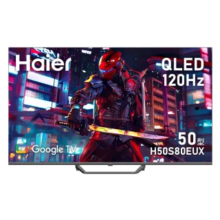 【Haier 海爾】50型 4K QLED DLG 120Hz Google TV 量子點智慧聯網顯示器(H50S80EUX)