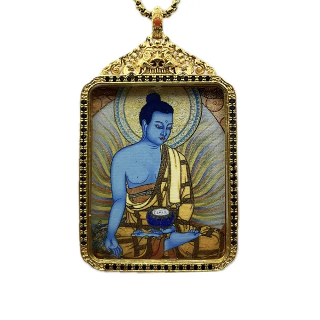 【藏古祥館】藥師佛唐卡A0113(藥師佛 唐卡 吉祥 平安)