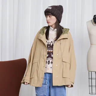 【gozo】MOMO獨家款★限量開賣 兩件式絨毛背心連帽夾克(兩色)