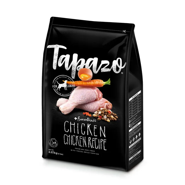 【TAPAZO 特百滋】凍乾三重奏-低敏無穀狗糧 15磅（6.8KG）(狗飼料 狗乾糧 低敏 無穀-新舊包裝隨機出貨)