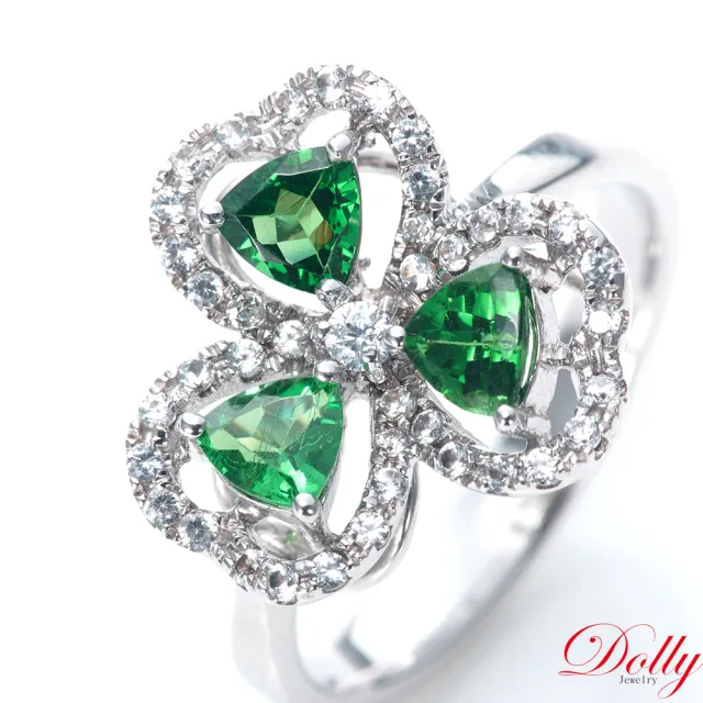 【DOLLY】無燒 艷彩沙佛萊石晶鑽戒指 高級訂製珠寶 浪漫質感 奢華送禮
