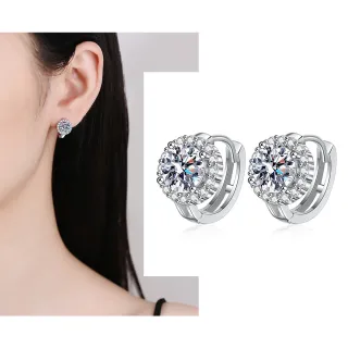 【Luster】38女王!30分 D VS 培育鑽 純銀 鑽石耳環 耳扣(培育鑽石X2總重0.60克拉)