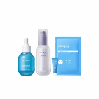 【ampm 牛爾】保濕舒緩組★5% B5藍銅舒緩保濕精華30ml+5%神經醯胺修護輕盈乳100ml(保濕修護/臉部保養)