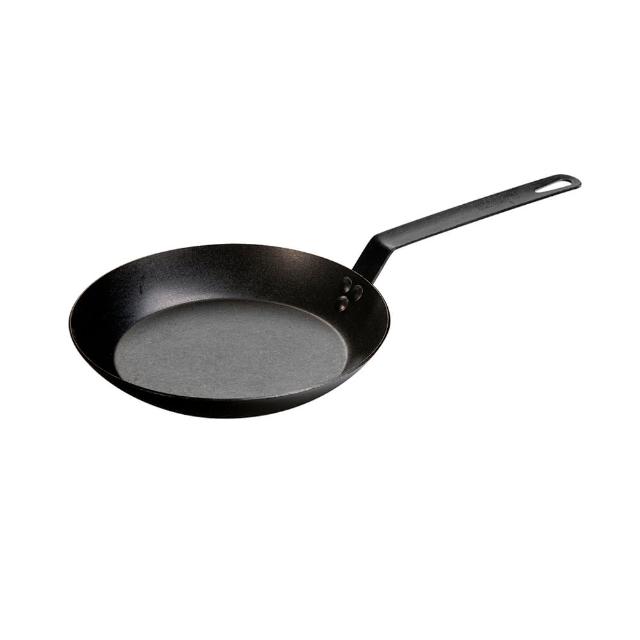 【LODGE】美國製高碳鋼長柄平底煎鍋-26cm (碳鋼平底鍋/平煎鍋/碳鋼鍋/碳鋼鐵鍋/CRS10)