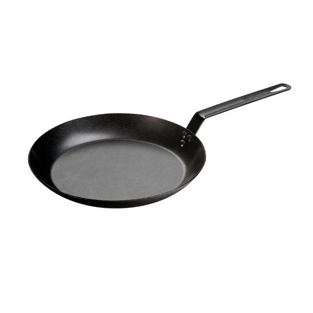 【LODGE】美國製高碳鋼長柄平底煎鍋-30cm (碳鋼平底鍋/平煎鍋/碳鋼鍋/碳鋼鐵鍋/CRS12)