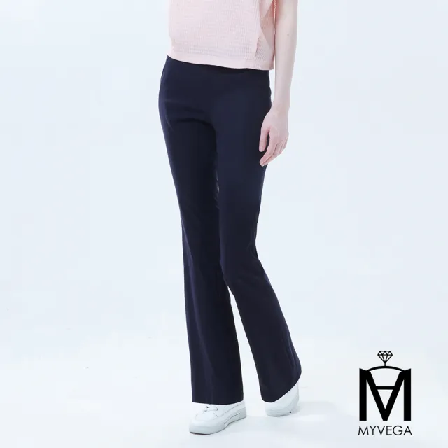 【MYVEGA 麥雪爾】MA經典涼感八分寬褲/九分小喇叭褲-二款任選(女長褲/女下身/女下著/西裝褲)