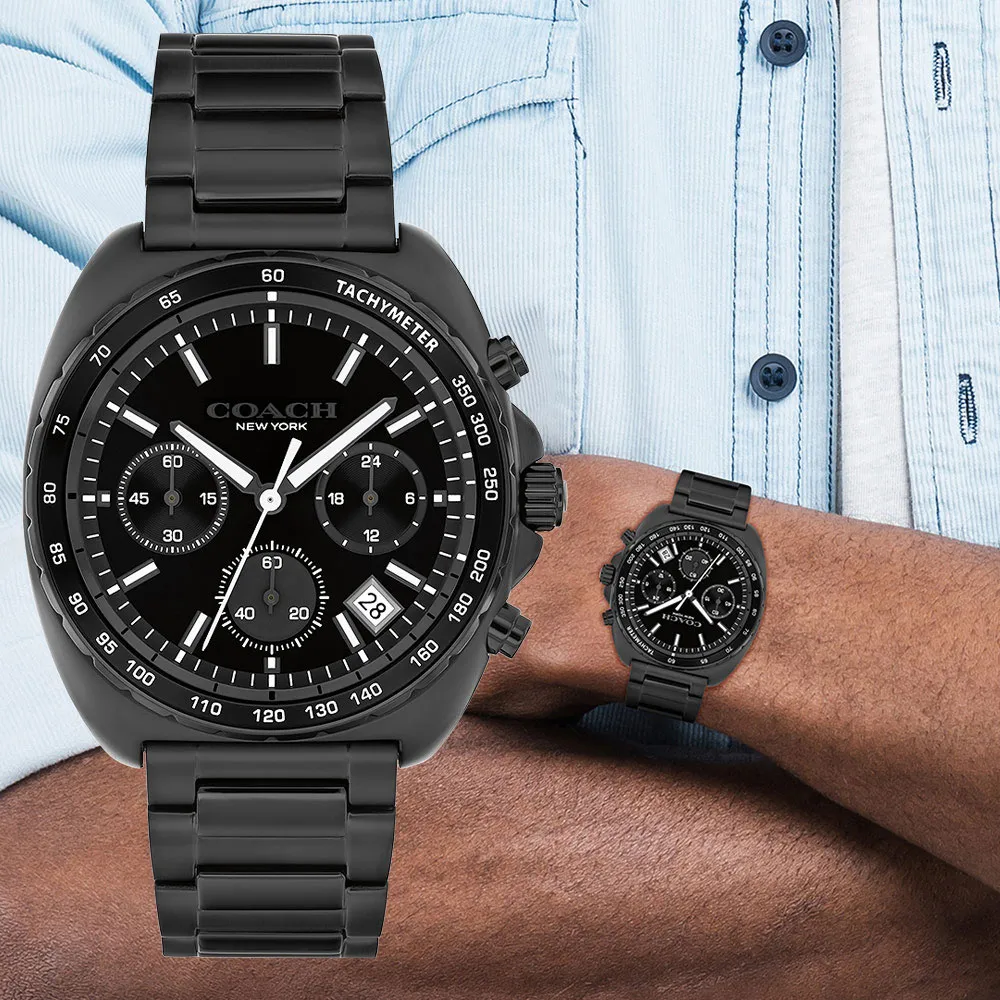 【COACH】Charter 三眼計時手錶 男錶 中性錶-39mm 手錶 聖誕節 交換禮物(CO14602739)