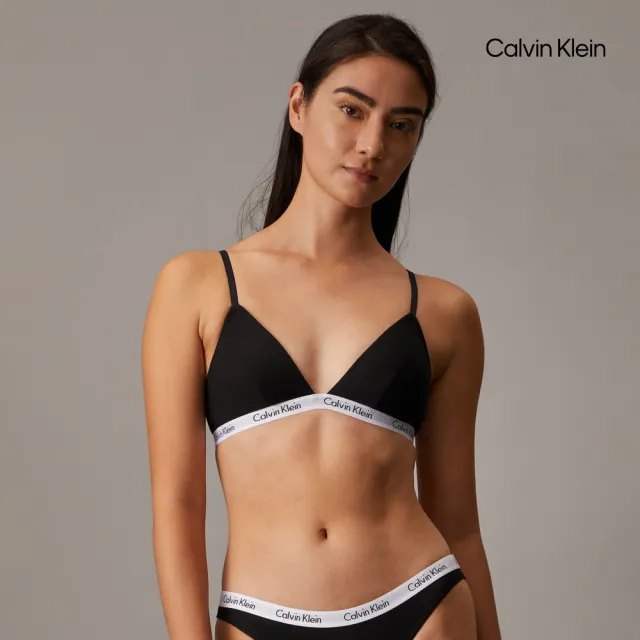 【CALVIN KLEIN】官方旗艦館 CK Carousel 薄墊三角胸圍_黑色