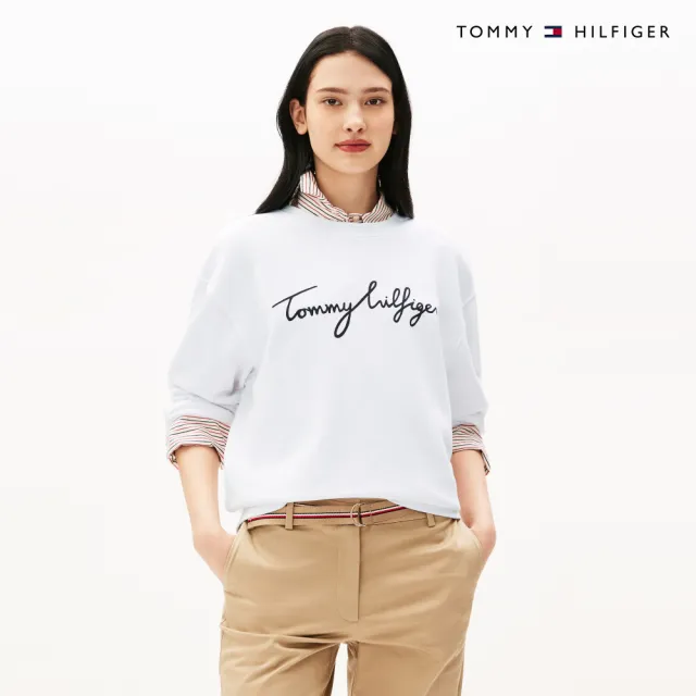 【TOMMY HILFIGER】官方旗艦館 現代標誌衛衣 _裸色