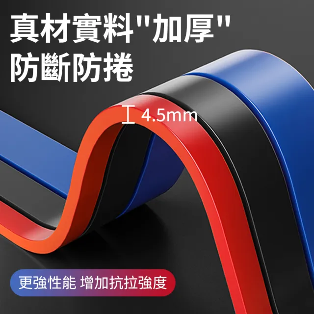 【YORI 優里】健身彈力帶 紅色15-35磅(乳膠拉力帶 阻力帶 瑜珈彈力繩 健力繩 重力訓練繩)