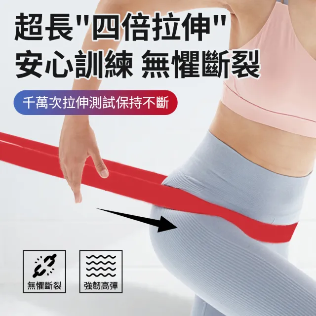 【YORI 優里】健身彈力帶 紫色35-85磅(乳膠拉力帶 阻力帶 瑜珈彈力繩 健力繩 重力訓練繩)