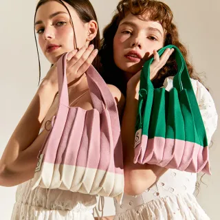 【JOSEPH AND STACEY】官方直營針織MIX百褶包-小(多色/JS百褶包/uniarts)