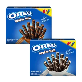 【oreo 奧利奧】奧利奧捲心酥量販包 兩入組(香濃香草＆巧克力)