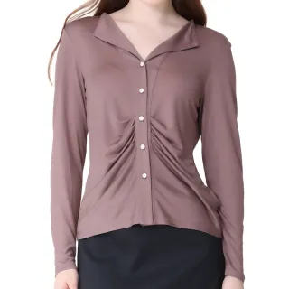 矜蘭妃-蠶絲小翻領沁涼雅緻罩衫