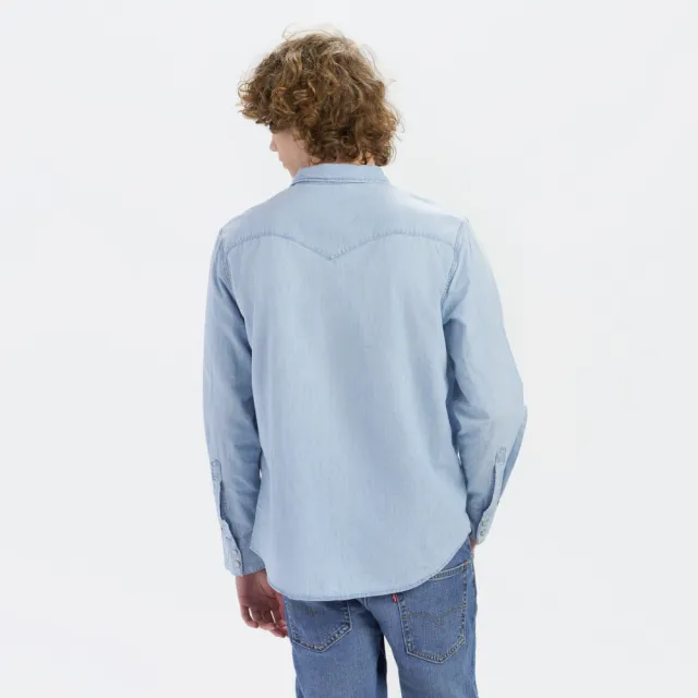 【LEVIS】1954s 男款 長角丹寧牛仔長袖襯衫 上衣 熱賣單品 A6130-0002